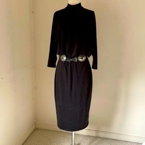 Vintage 80’s dress - Eve Gravel - black/medium